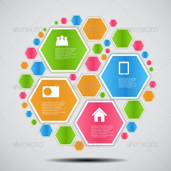 Infographic Template Business Vector Illustration - Web Technology