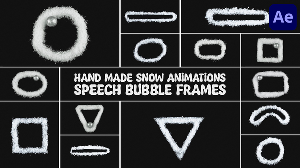 Snow Speech Bubbles for After Effects Elements template preview