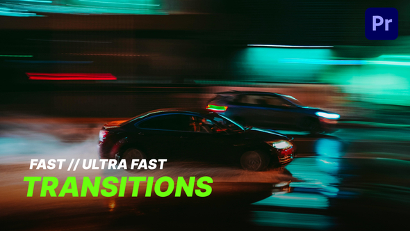 Dynamic Fast Motion Transitions Pack for Premiere Pro | 100+ Modern Speed & Zoom Effects Premiere Pro template preview