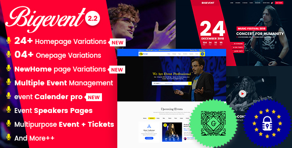 BigEvent- Conference Event WordPress Theme