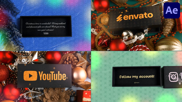 Stop Motion Xmas Gift Boxes for After Effects Openers template preview