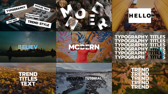 Kinetic Typography Titles | AE Titles template preview