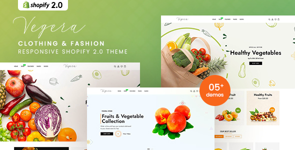 Vegera – Organic Vegetables Responsive Shopify 2.0 Theme