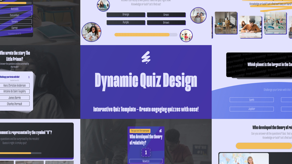 Quiz Animation Pack Video Displays template preview
