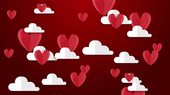 Looping Love Hearts Background in 4K