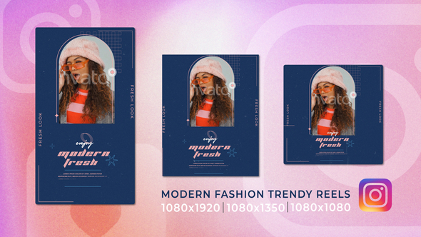 Modern Fashion Trendy Instagram Vertical Reels Openers template preview