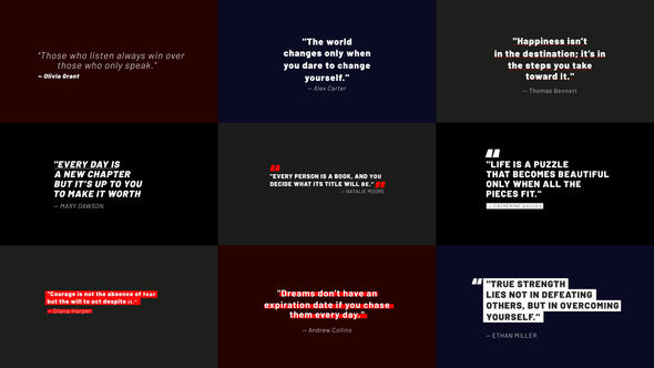 Quotes Titles 3.0 | After Effects Titles template preview