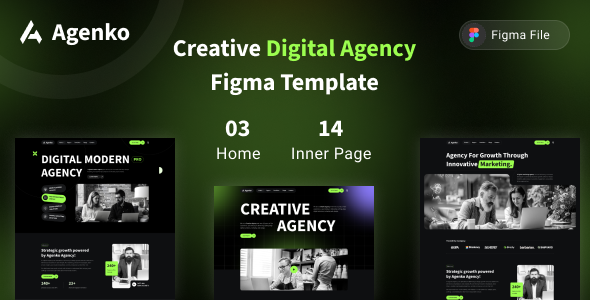 Agenko - Creative Digital Agency Figma Template