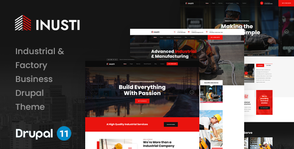 Inusti - Industrial & Factory Business Drupal 11 Theme