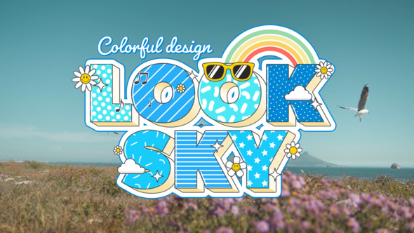 Big Colorful Titles Titles template preview