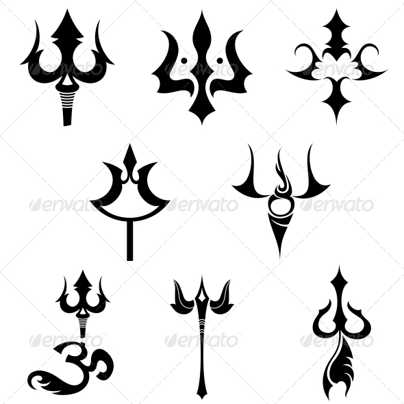 Spiritually Infused Shiva Trishul And Damru Tattoo - Tattoo Shop - Medium