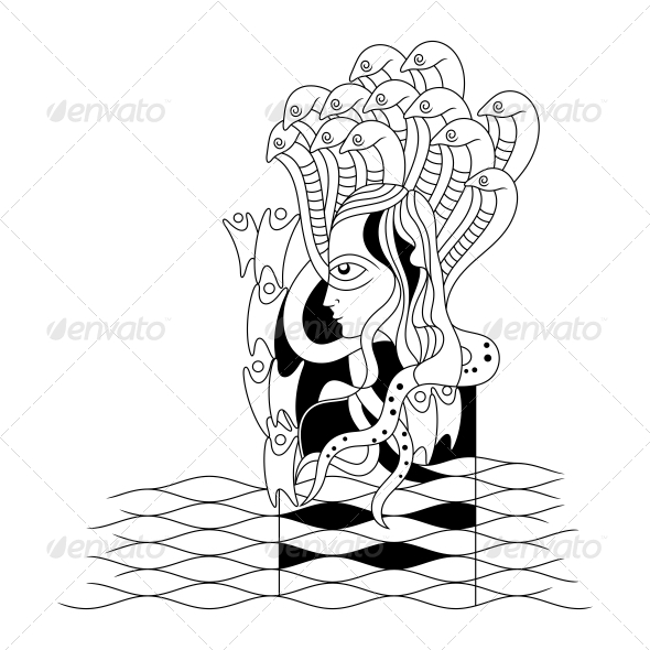 Hindu Lord Vishnu Religious Vector Design - Religion Conceptual