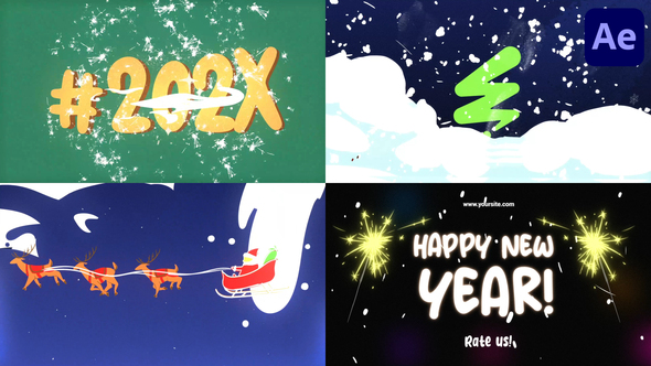 Christmas Snow Logo for After Effects Logo Stings template preview