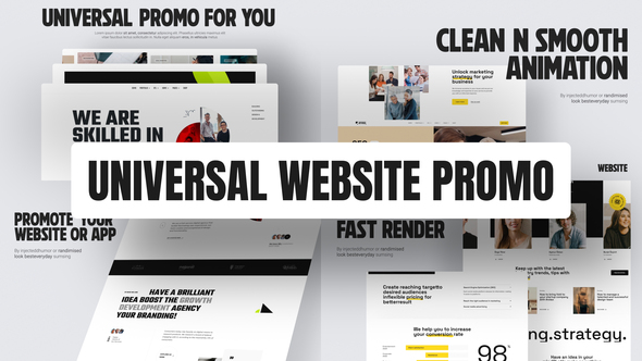 Universal Website Promo Product Promo template preview