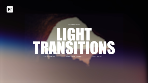 Light Transitions Premiere Pro template preview