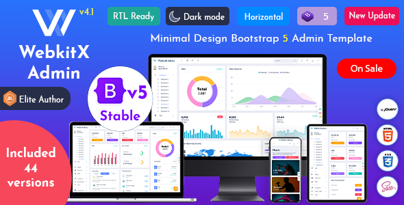 WebkitX Admin - Bootstrap 5 Admin Dashboard Template & User Interface