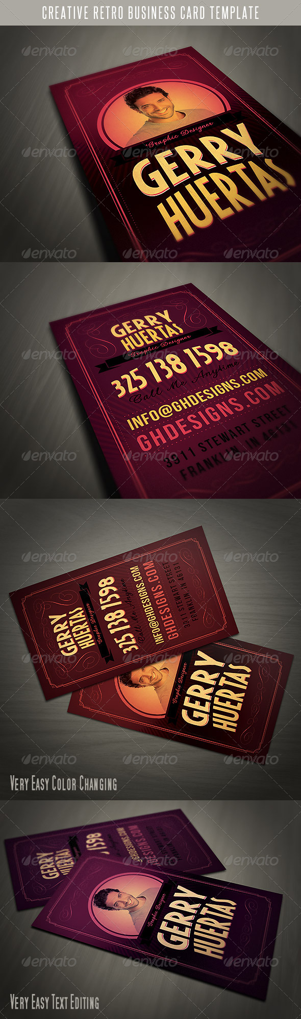 Creative Retro Business Card - Retro/Vintage Business Cards