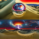 8K HDR Vast Metallic Desert with Shattered Planet Background