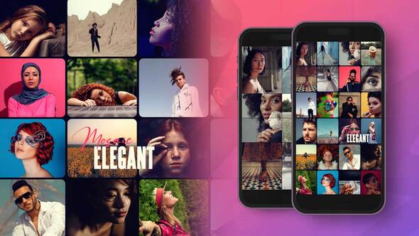 Slideshow Mosaic Multi-Screen Video Displays template preview