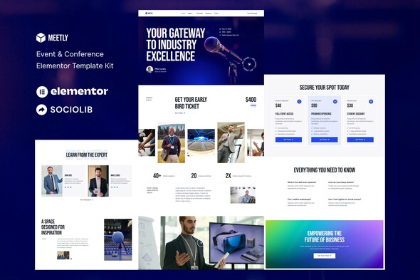 Meetly - Event & Conference Elementor Template Kit