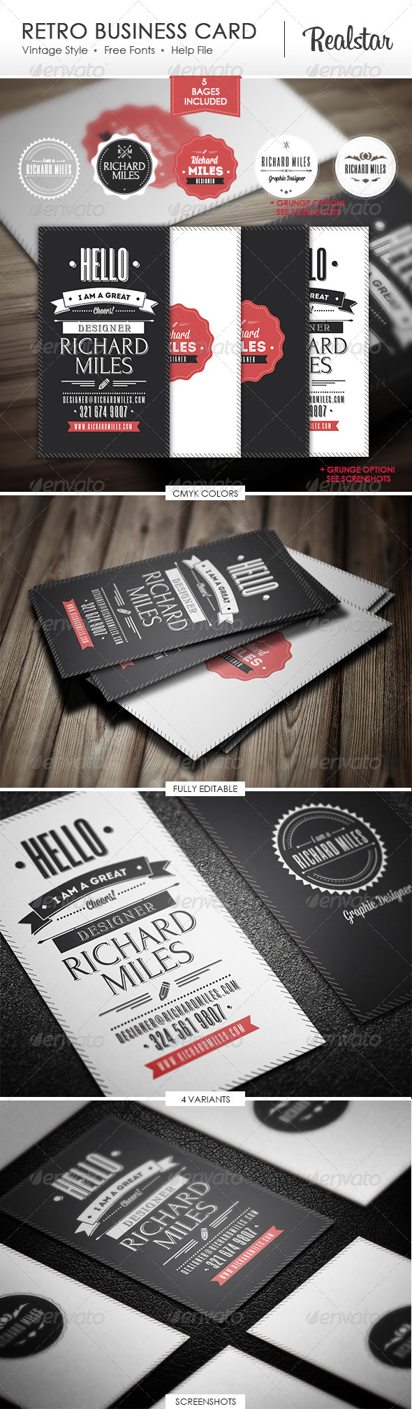 Retro Business Card - Retro/Vintage Business Cards