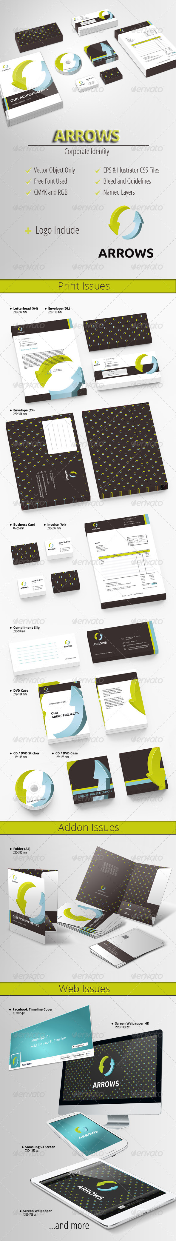 Arrows - Modern Corporate Identity - Stationery Print Templates