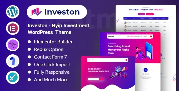 Investon - Investment Hyip & Business Consulting WordPress Theme Multipurpose