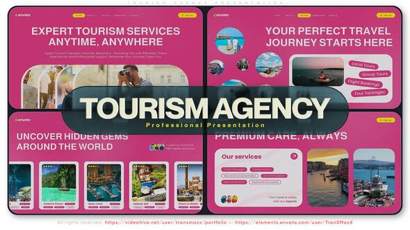 Tourism Agency Presentation Openers template preview
