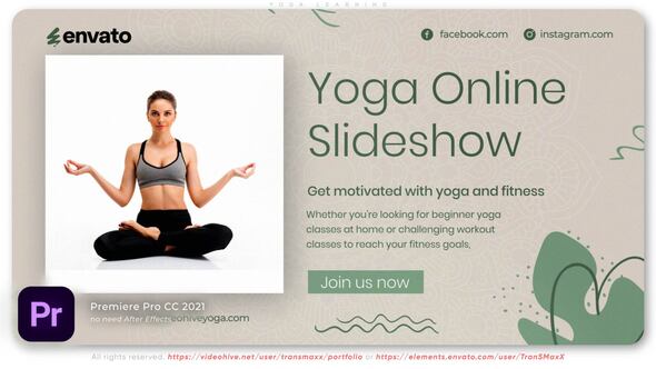 Yoga Training Promo Premiere Pro template preview