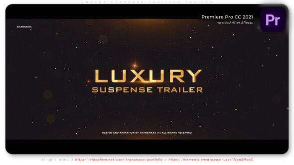 Luxury Suspense Thriller Trailer Premiere Pro template preview