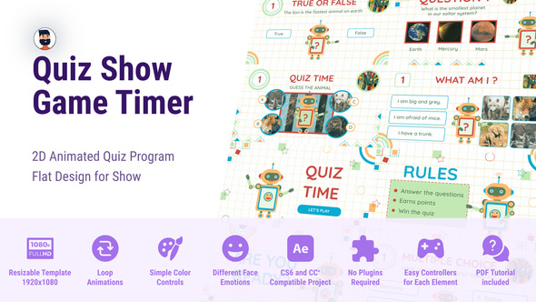 Quiz Show Game Timer Program broadcast-packages template preview