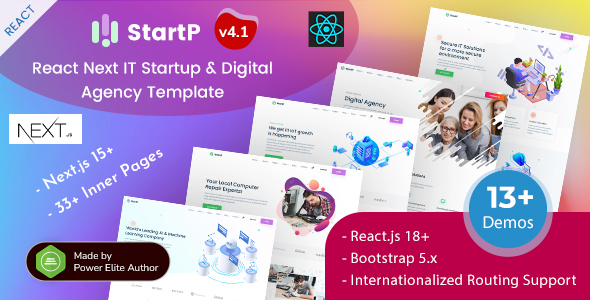 StartP - React Next IT Startup & Digital Agency Template