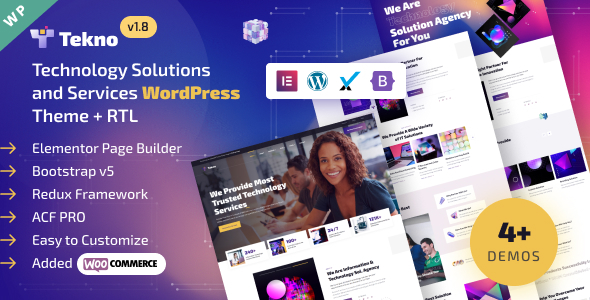 Tekno - Technology Services Elementor WordPress Theme