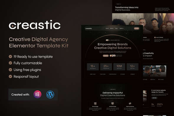 Creastic - Creative Digital Agency Elementor Template Kit