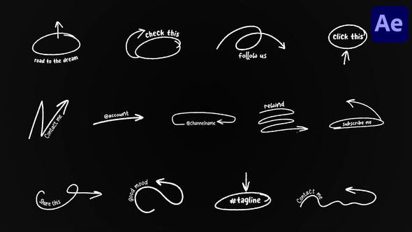 Arrows Titles for After Effects Titles template preview