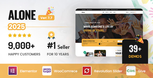 Alone – Charity Multipurpose Non-profit WordPress Theme