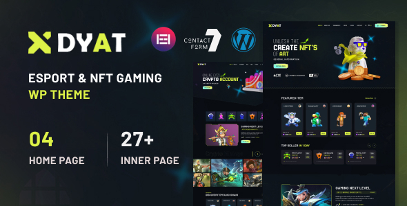 DYAT - eSports and Gaming NFT WordPress Theme Multipurpose