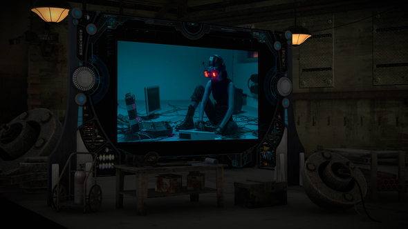 Sci Fi Screen Mock-Up Pack Video Displays template preview