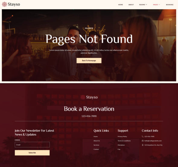 Stayso - Luxury Resort & Hotel Elementor Template Kit