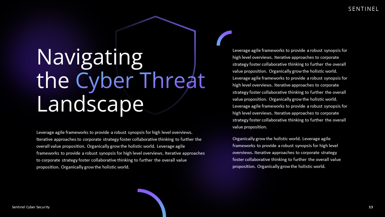 Sentinel Cyber Security Technology Google Slides, Presentation Templates