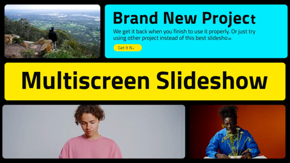 Colorful Multiscreen Slideshow Openers template preview