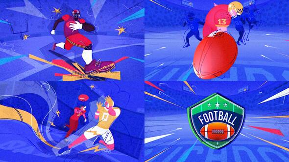 American Football Intro Openers template preview