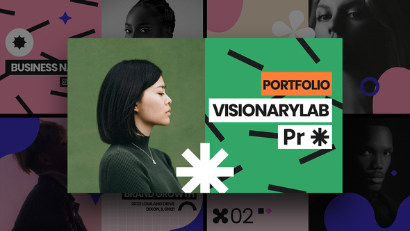 Visionary Lab Portfolio Opener Scenes Premiere Pro Template