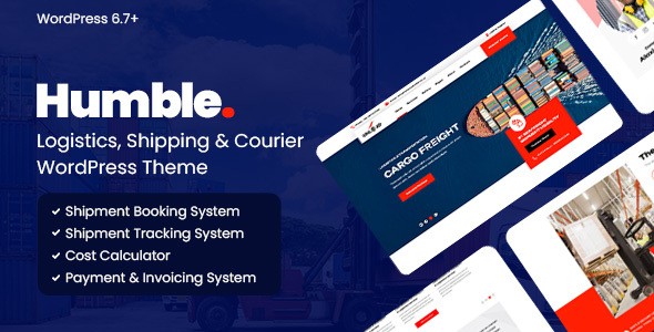 Humble - A WordPress Theme with Shipment Booking & Tracking System