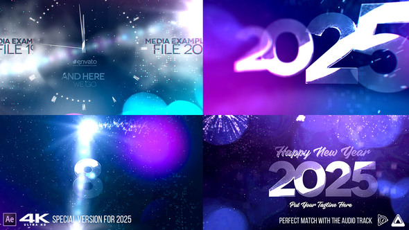 New Year Countdown 2025 Openers template preview