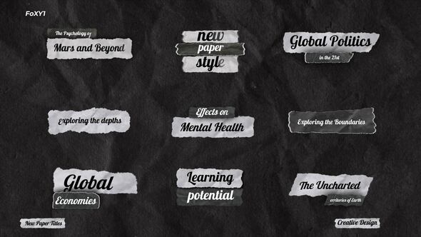 Paper Titles // After Effects Titles template preview