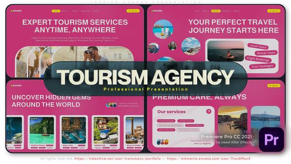 Tourism Agency Presentation Premiere Pro template preview
