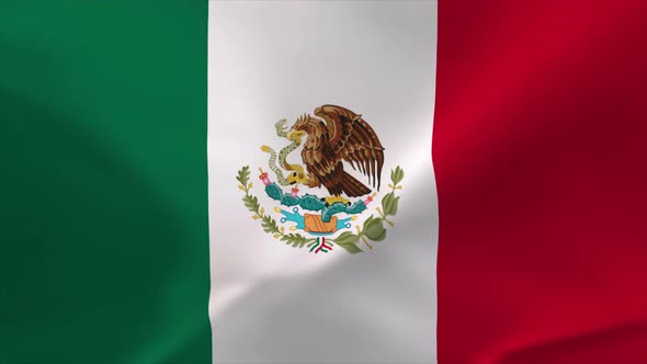 Mexico Waving Flag Animation 4K Moving Wallpaper Background alt