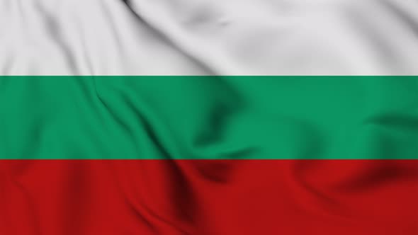 Bulgaria flag seamless closeup waving animation