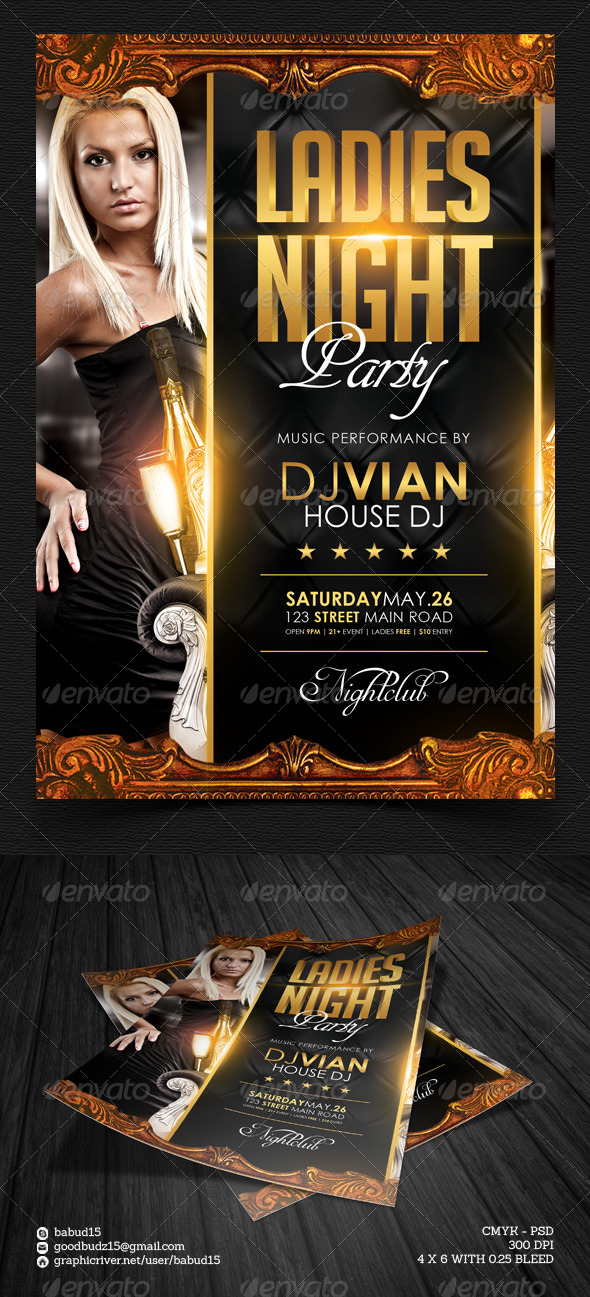 Ladies Night Flyer Template - Events Flyers